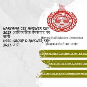 Haryana CET Answer Key 2023